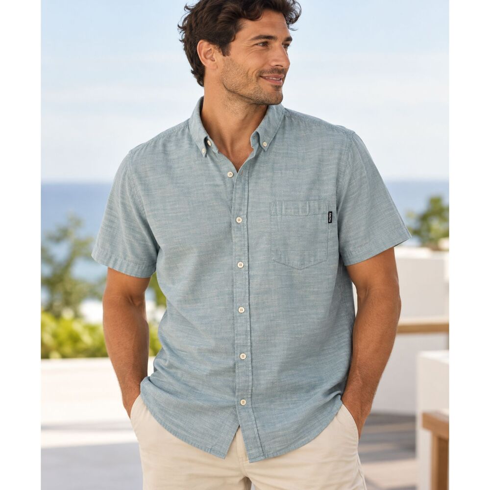 Hurley The Standard Men’s XL Cotton Short Sleeve Button Down Shirt